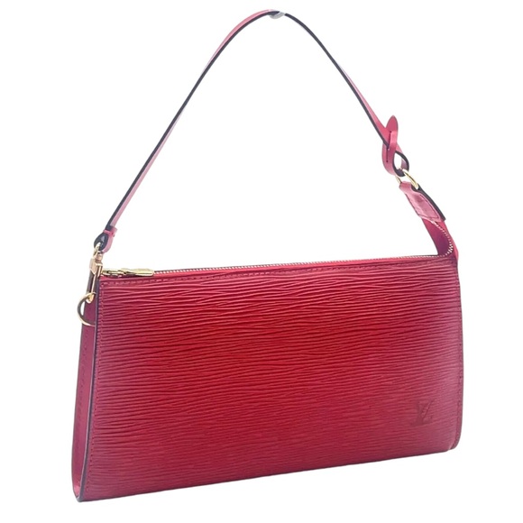 Louis Vuitton NWOT Castillan Red Epi Pochette Acessoires wBox AR1010 NEW - Picture 2 of 16
